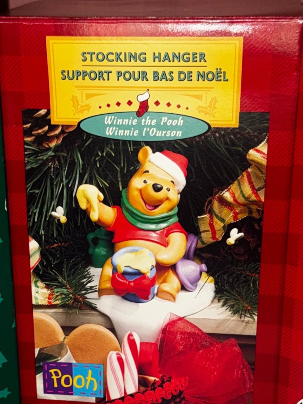 Vintage 1998 Hallmark Disney Winnie the Pooh Stocking Hanger New In Box